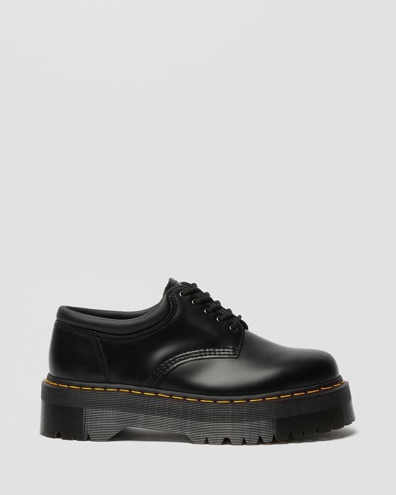 Men's Dr Martens 8053 Leather Platform Oxfords Shoes Black | AU 613BEX